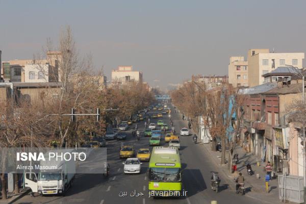 كیفیت هوای تهران ناسالم برای گروه های حساس در مناطق پرتردد